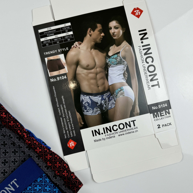 Чоловічі труси боксери In.Incont #9104 Чоловічі труси боксери In.Incont #9104